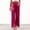 426#Hot Pink, variant on Satin Wide Leg Pants for Women Dressy Silky Flowy Beach Palazzo Pants Casual Elastic Waist Trousers with Drawstring Wine L