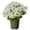 White, variant on Hearthoom Artificial Sunset Chrysanthemum Artificial Flowers for Outdoor Indoor, Fade Proof , Realistic Fake Daisy with Eucalyptus Leaves, Faux Flower Artificial Faux Flowers Plants Multicolor