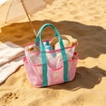 thumbnail image 5 of Msgweeeg Beach Bags Beach Tote Bag Large Mesh Beach Tote Bag for Women Quickily Dry Swimming Pool Bag with Multi Pockets Foldable Travel Gym Tote for Beach Towels Toiletries Summer, 5 of 7