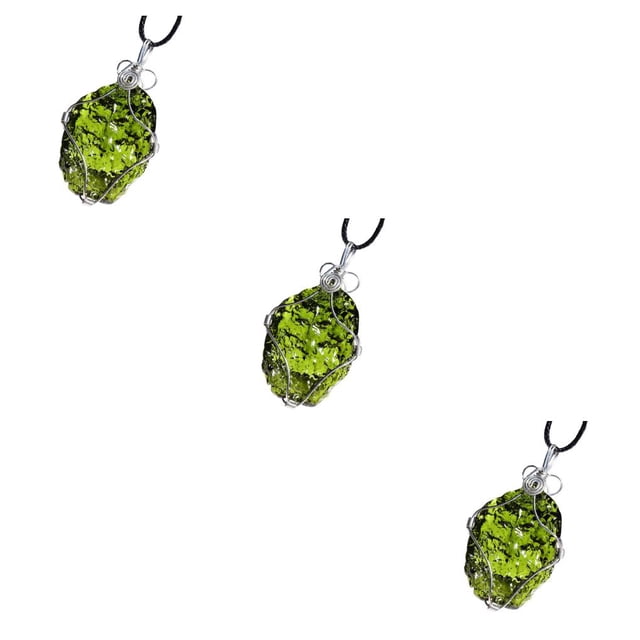 Minnieouse Abalorio de meteorito para mujer, colgantes colgantes de aniversario, joyería ligera verde elegante, hallazgos, decoraciones, 5-10 g Type1 NO1 Minnieouse CBP579953