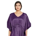 thumbnail image 6 of Oussum Womens Kaftans Satin Long Maxi Dress for Women Adjustable Size Caftans Plus Size Nightwear Evening Gown Beachwear Casual Dresses Online, 6 of 8