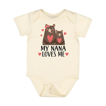 

Inktastic My Nana Loves Me Bear Gift Baby Boy or Baby Girl Bodysuit
