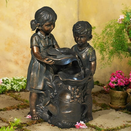 Bronze Outdoor Fountain - John Timberland Boy and Girl Indoor/Outdoor Bronze 23