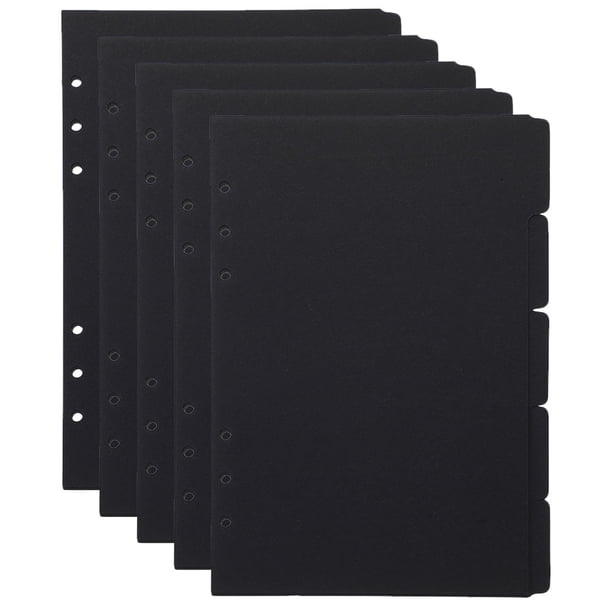 Separador de páginas para libros, separadores de carpetas de papel, pestañas, cuaderno, 5 uds.