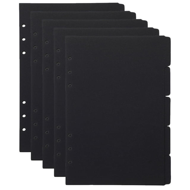 Separador de páginas para libros, separadores de carpetas de papel, pestañas, cuaderno, 5 uds.