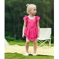 thumbnail image 2 of Aridak Girls Ballet Dance Dress Toddler Leotards Ruffle Sleeve Shiny Ballet Tutu Skirt Rose Pink 2-9T, 2 of 6