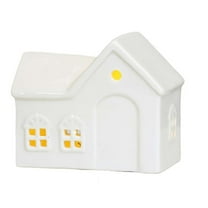 AUDeals ‌White Christmas House Night Light 3D Winter Village Decor Warm White Dimmable Glow Indoor Battery Operated Holiday Decor‌ (Batteries Not Included)