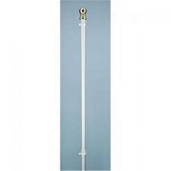 Annin Flagmakers 555675 Carton of six 6 ft. 1-Piece White Spinning Flagpoles with Ball