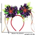 thumbnail image 2 of Fiudx Diadema de Halloween con Borlas de Colores y Decoraciones Espeluznantes, Ajuste Cómodo, Diseños Festivos de Araña y Calabaza, Ideal para Fiestas de Disfraces y Truco o Trato, 26 X 27 Cm., 2 of 2