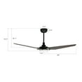 thumbnail image 3 of 52" Indoor/Outdoor Smart Ceiling Fan with Dimmable LED Light for Living Room Bedroom, 3 of 8