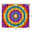 thumbnail image 5 of Colorful Tie Dye Layered Mandala Shower Curtain 84"x72" ,Bathroom Decorative Shower Curtains Set with 12 Hooks,Modern Waterproof Washable Shower Curtain, 5 of 6
