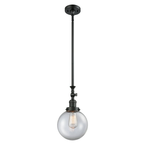 Innovations 1-LT Beacon 8" Mini Pendant - Matte Black - 206-BK-G202-8