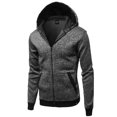 thumbnail image 1 of FashionOutfit Men's Fine Quality Plush Fleece Lined Zip up Hoodie Jacket, 1 of 3