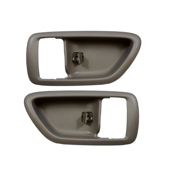 PT Auto Warehouse TO-2901G-2DP - Inner Interior Inside Door Handle Bezel/Trim, Gray (Charcoal) - Left/Right Pair Fits select: 2004-2006 TOYOTA TUNDRA, 2001-2007 TOYOTA SEQUOIA