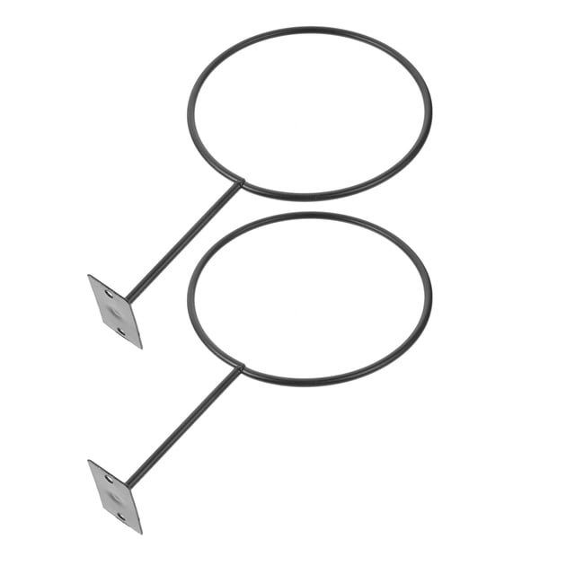 Moluckfu 2Ud Rack Pared Para Baloncesto Material Hierro Negro Fácil De Fijar Y Usar