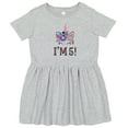 thumbnail image 3 of Inktastic 5th Birthday Unicorn Party 5 Year Old Girl Girls Toddler Dress, 3 of 5