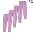 thumbnail image 4 of Kaemgyyd 4 Pack Toddler Girls Leggings Soft Solid Stretchy Tights Fashion Elastic Waist Yoga Pants Spring Fall Clothes for 3-12 Y, 4 of 7