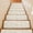 Off-White, variant on Brown Leaf Stair Treads Non Slip for Steps Tropical Country Watercolor Jungle Botanical Leaves 7 Pcs Reusable Adhesive Stair Runner Mats for Dogs Elders Carpet Treads Rugs for Staircase 8x30 In