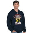 thumbnail image 3 of Popeye Cartoon Worlds Strongest Dad Zip Hoodie Sweatshirt Men Brisco Brands S, 3 of 6
