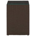 thumbnail image 3 of vidaXL Poly Rattan Side End Table Indoor Outdoor Furniture Black, 3 of 18