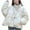 White-04, variant on HTNBO Women Down Jacket Short Parka Coat Fashion Warm Turtleneck Streetwear Casual Puffer Jacket