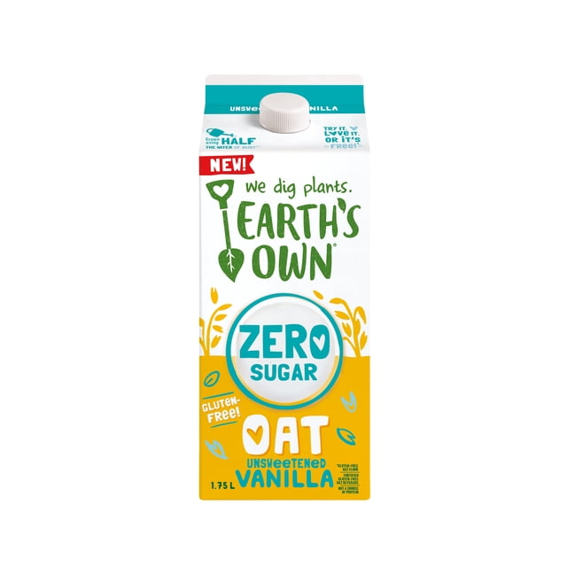 Earth's Own Gluten-Free, Zero Sugar Vanilla Oat Milk Alternative