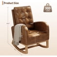 thumbnail image 2 of Twister.CK Modern Rocking Accent Chair, Upholstered Rocker Glider with Side Pocket, for Living Room, Bedroom, Nursing Room, Orange, 2 of 8