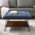 thumbnail image 2 of Manor Park Mid-Century Modern Tufted Ottoman - Blue, 2 of 7