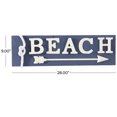 thumbnail image 3 of DecMode Blue Wood Beach Sign Wall Decor, 3 of 7
