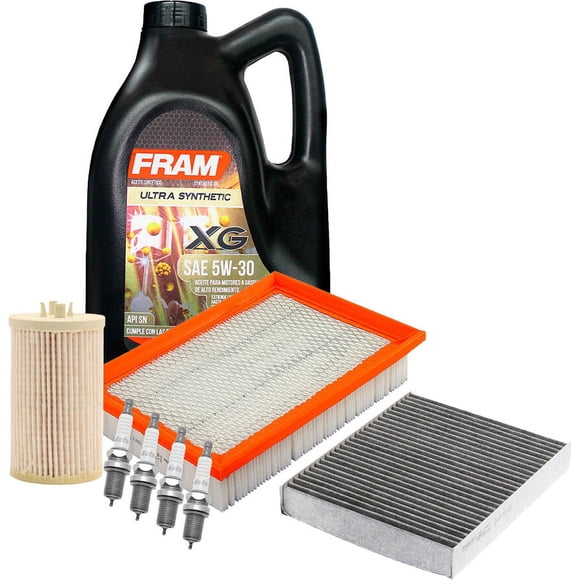 Kit De Afinación Con Aceite 5W30 Sintético, Bujías Iridio, Filtro De Aire, Filtro Para Aceite Sintético Y Filtro De Cabina 8 Piezas Compatible con Chevrolet Sonic L4 1.8L DE 2012 A 2018