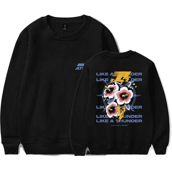 Ateez Merch Sweatshirt Answer Single 1 2 3 Let's Burn Kpop Long Sleeve Hoodie Fashion Men Women Tracksuit Pullover Coat Fans Gift