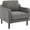 Gray, variant on Oversized Modern Accent Armchair with Metal Legs,Comfy Accent Chair and a Half,Modern Century Single Sofa Extra Large Reading Club Chair for Living Room,Bedroom,and Apartment, Gray