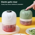 thumbnail image 3 of Electric Durable Kitchen Gadget Food Processor Crusher Garlic Masher Vegetable Chopper Rechargeable GREEN 100ML, 3 of 8