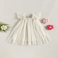 thumbnail image 4 of PENGXIANG Bébé Filles Princesse Robe Fleur Décor Mouche Manches Maille en Tulle en Couches Robe, 4 of 7
