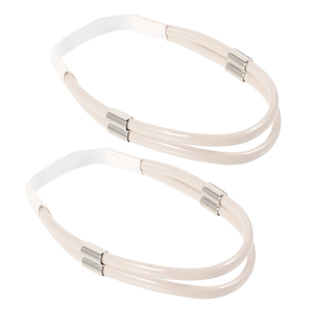 FENGGUIQU 1Par Detachables Para Altos Beige Elásticos Previenen Resbalones