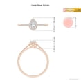 thumbnail image 4 of ANGARA Natural Pear-Shaped Diamond Halo Engagement Ring in 14K Rose Gold for Women (Size-5x3mm| Color-G| Clarity-VS2) | April Birthstone, Anniversary, Jewelry Gift for Women | Natural Diamond Ring, 4 of 8