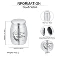 thumbnail image 2 of Small Keepsake Urns for Human Ashes 1.57 Inch Mini Cremation Urns for Ashes Memorial Ashes Holder - Tree of Life / Wings Stainless Steel Mini Urns Keepsake, 2 of 7