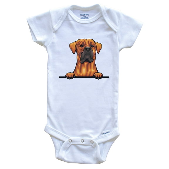 Tosa Inu Dog Breed Cute Baby Bodysuit, 0-3 months white