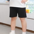 thumbnail image 4 of Amidoa Boys Baggy Solid Color Cargo Shorts – Elastic Waist Summer Casual Shorts,Black,11, 4 of 5