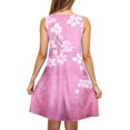 thumbnail image 6 of JTZGDY Womens Summer Dresses Vintage Floral Print Sleeveless Scoop Neck Graphic Tank Dress Loose Fit Casual Graphic T-Shirts Dress Trendy Flowy Beach Sundress with Pockets Hot Pink M, 6 of 7