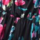 thumbnail image 5 of Gibobby Mono Ajustado de Verano Mono corto floral sin mangas para mujer, ropa de salón, mono con bolsillos sueltos de una pieza(Negro， XL), 5 of 5