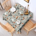 thumbnail image 2 of Light Blue Chicken Floral Pattern Square Tablecloth,Waterproof Square Table Cover,Wipeable Spillproof Washable Table Cover for Home Kitchen Party Decor 42"X42"(107x107cm), 2 of 6