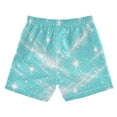 thumbnail image 2 of Kids' Beach Pants Comfortable Swim Trunks Cyan-blue Flashing Pattern Shorts for Pool Vacation and Lounge Wear Large, 2 of 8