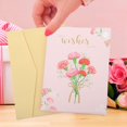 thumbnail image 3 of Tarjeta del Día de la Madre Tarjeta de Felicitación 3D Adorno Decoración Novedad Claveles Ramo de Flores Tarjeta para el Aniversario de la, 3 of 8