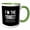 Green/White, variant on 3drose, Im the Youngest the Rules Don’t Apply to Me. White on Black Background, 11oz Two-tone Red Mug