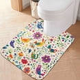 thumbnail image 2 of Yayeee Bath Rugs for Bathroom Floor Set of 2 Non Slip Fluffy Soft Absorbent Mat, Purple Cartoon Animals, 2 of 7