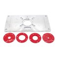 thumbnail image 3 of Placa De Inserción De Mesa De Enrutador Placa de inserción de mesa de enrutador de aluminio Bancos de carpintería Modelo de recorte (rojo), 3 of 7