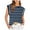 Navy, variant on Women Curved Hem Round Neck Sleeveless Striped Basic Casual Vacation Beach Loose Tops T-Shirt, Navy XL