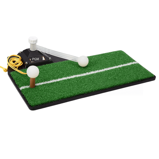 ERK 1Pcs Portable Practice Mat With Realistic And Material Indoor Outdoor Swing Training Aid For Beginners And Advanced Players Black Edge Hitting Mat For