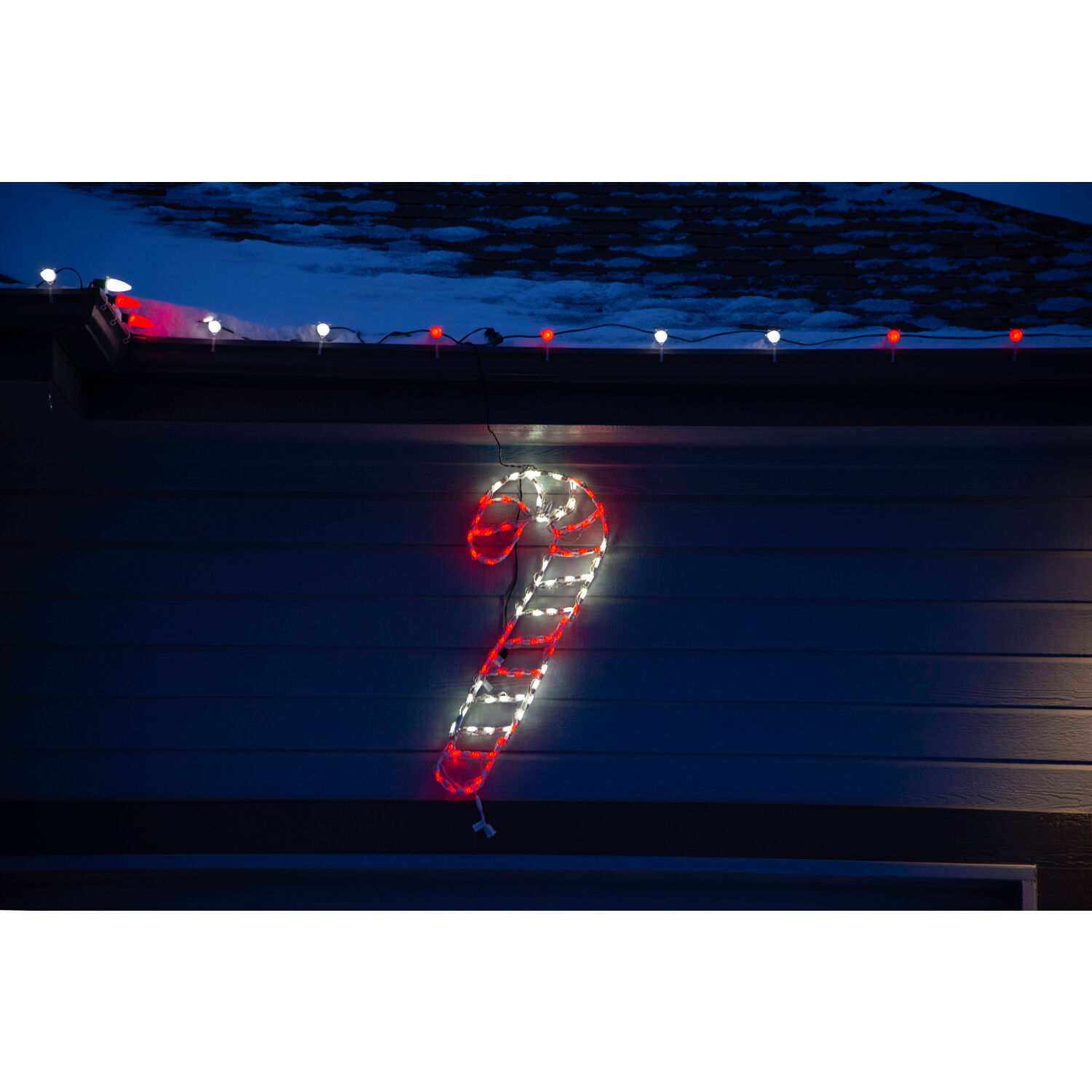 Fraser Hill Farm Christmas Giant Outdoor LED Lights, 3-Ft. Tall Candy Cane with Ground Stakes (36"H x 15"W) - image 2 of 8